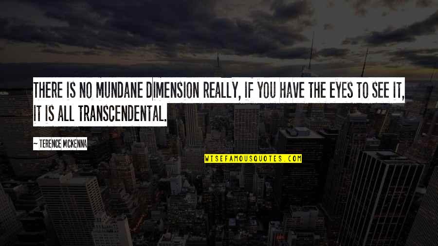 Cute Baton Twirling Quotes By Terence McKenna: There is no mundane dimension really, if you