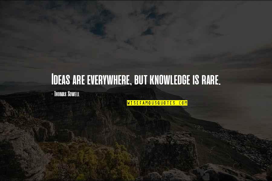 Cute Beautician Quotes By Thomas Sowell: Ideas are everywhere, but knowledge is rare.