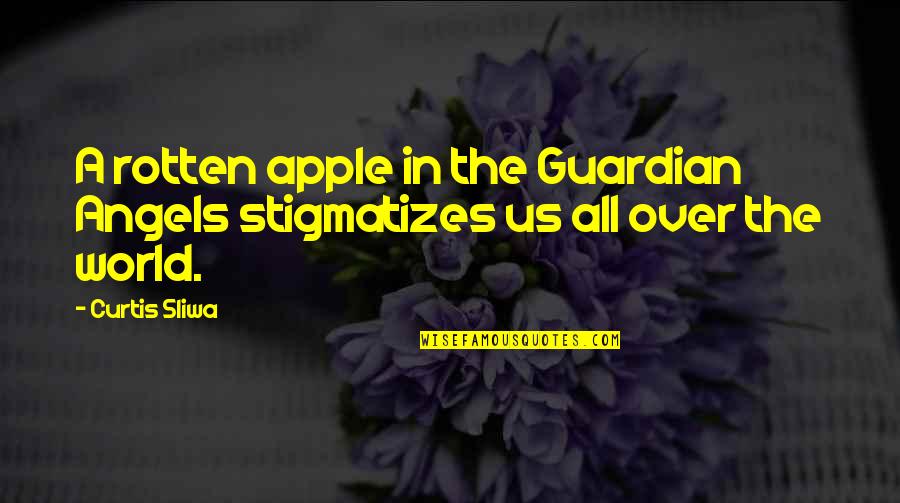 Cute Boy Onesie Quotes By Curtis Sliwa: A rotten apple in the Guardian Angels stigmatizes