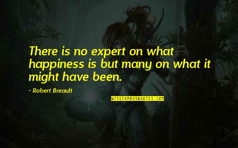 Cute Brown Eye Quotes By Robert Breault: There is no expert on what happiness is