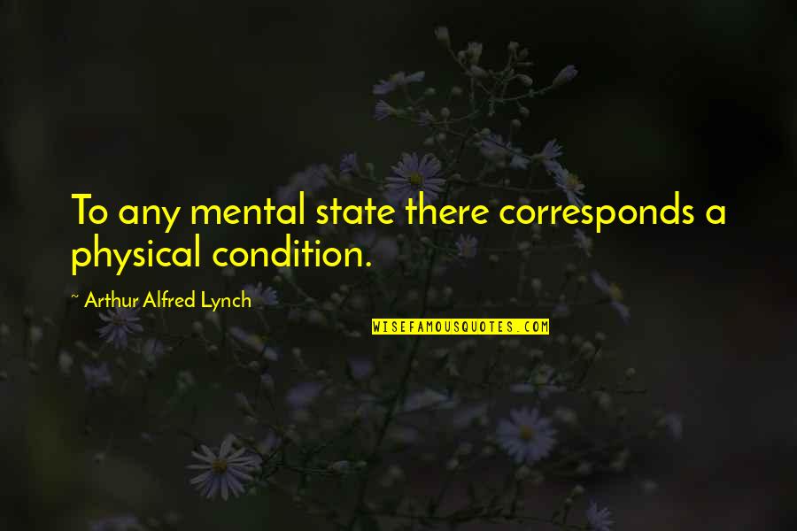 Cute Cheer Quotes By Arthur Alfred Lynch: To any mental state there corresponds a physical