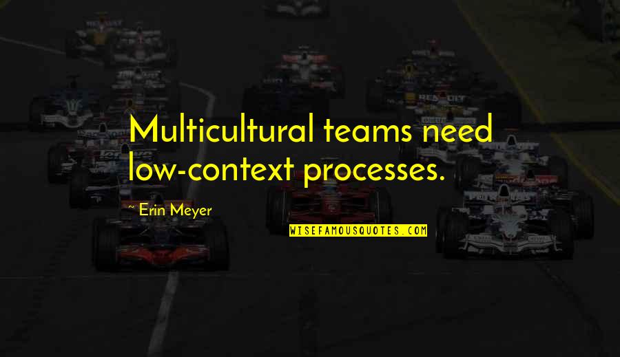 Cute Cold Winter Quotes By Erin Meyer: Multicultural teams need low-context processes.