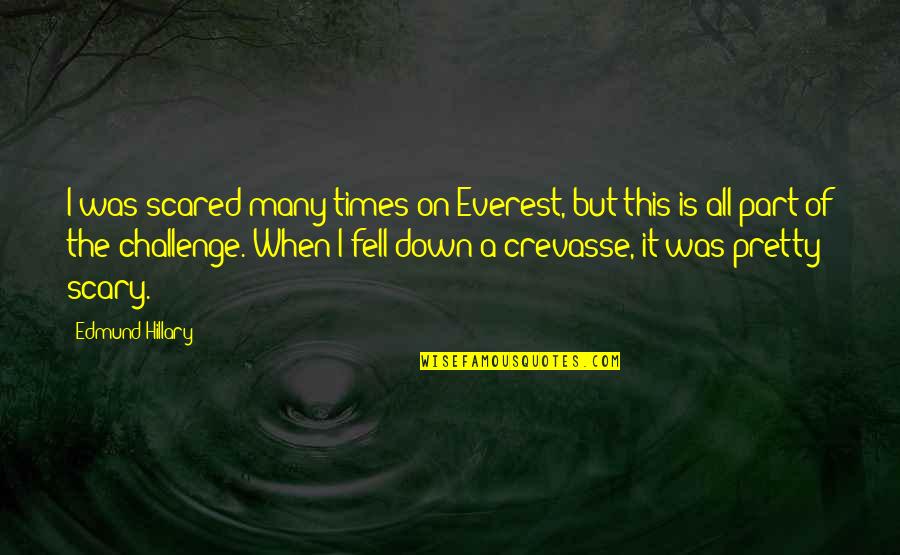 Cute Corpse Bride Quotes By Edmund Hillary: I was scared many times on Everest, but