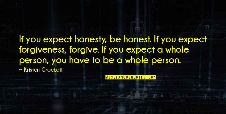 Cute Fox Quotes By Kristen Crockett: If you expect honesty, be honest. If you