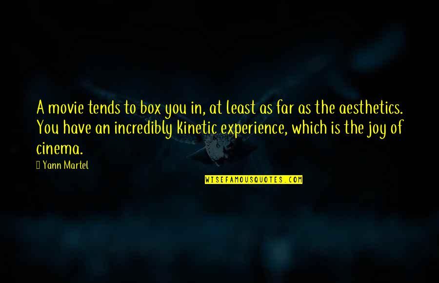 Cute Funny Cookie Quotes By Yann Martel: A movie tends to box you in, at
