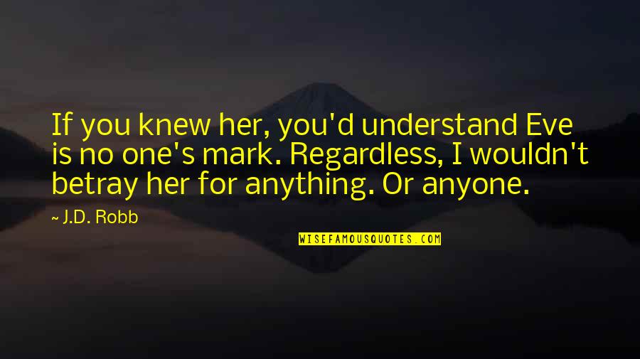 Cute Grand Rapids Quotes By J.D. Robb: If you knew her, you'd understand Eve is