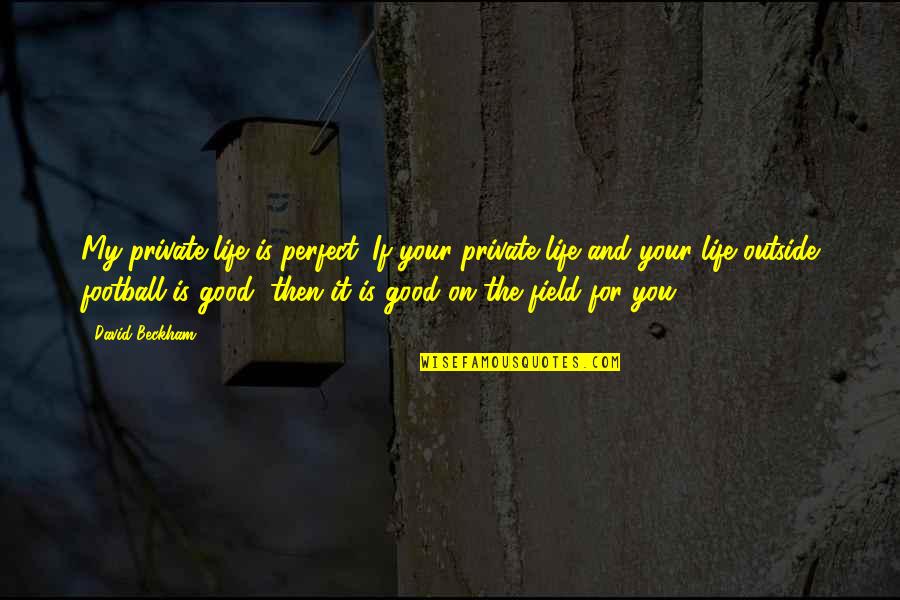 Cute Graphics Quotes By David Beckham: My private life is perfect. If your private