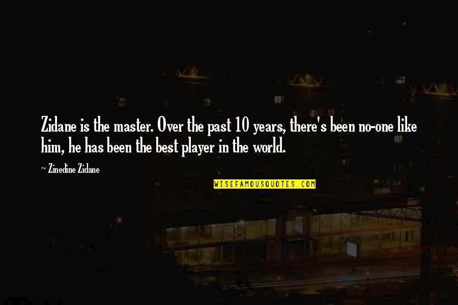 Cute Graphics Quotes By Zinedine Zidane: Zidane is the master. Over the past 10
