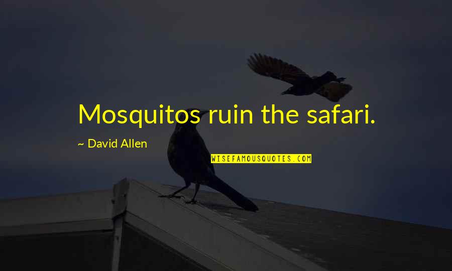 Cute Hamsters Quotes By David Allen: Mosquitos ruin the safari.