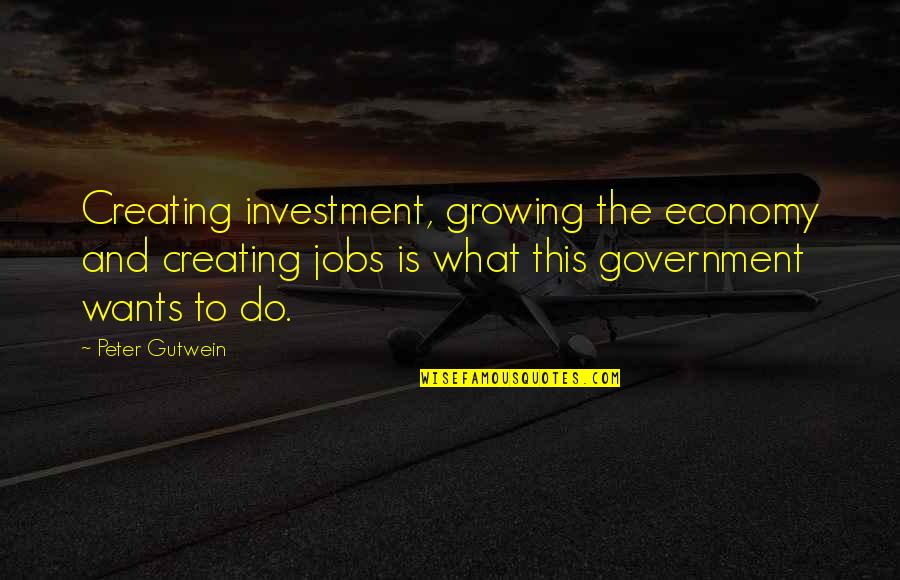 Cute Illustration Quotes By Peter Gutwein: Creating investment, growing the economy and creating jobs