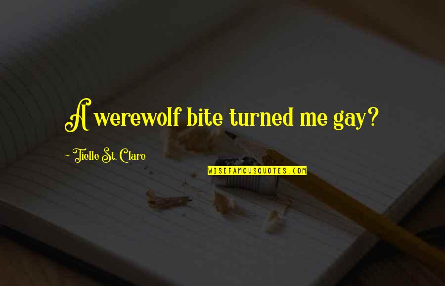 Cute Kiddo Quotes By Tielle St. Clare: A werewolf bite turned me gay?