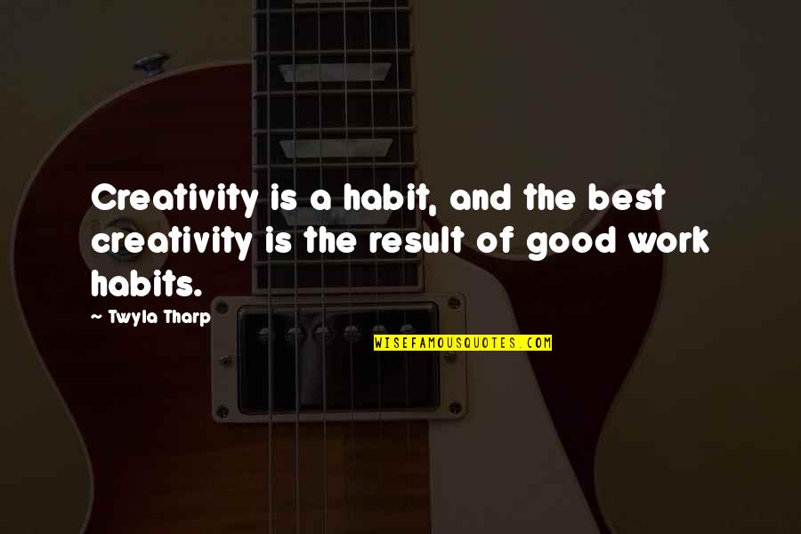 Cute Love Cunning Quotes By Twyla Tharp: Creativity is a habit, and the best creativity