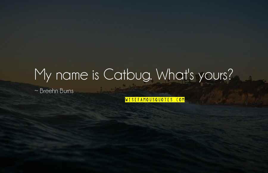Cute Name Quotes By Breehn Burns: My name is Catbug. What's yours?