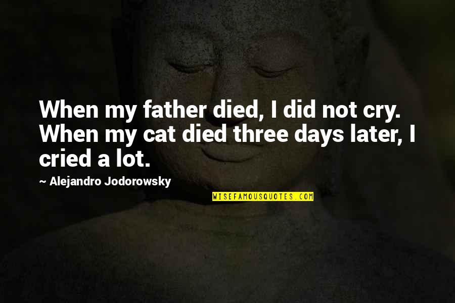 Cute Otter Quotes By Alejandro Jodorowsky: When my father died, I did not cry. Cute Otter Quotes By Alejandro Jodorowsky: When my father died, I did not cry.
