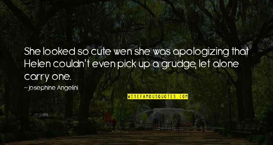 Cute Pick Up Quotes By Josephine Angelini: She looked so cute wen she was apologizing