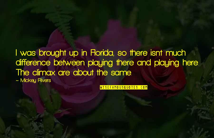 Cute Pixar Quotes By Mickey Rivers: I was brought up in Florida, so there