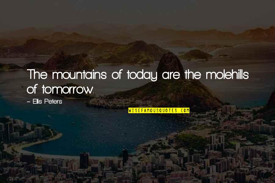 Cute Principal Quotes By Ellis Peters: The mountains of today are the molehills of