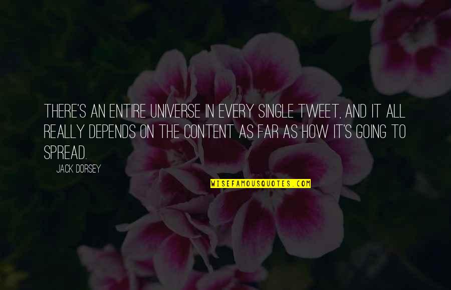 Cute Pun Quotes By Jack Dorsey: There's an entire universe in every single tweet,