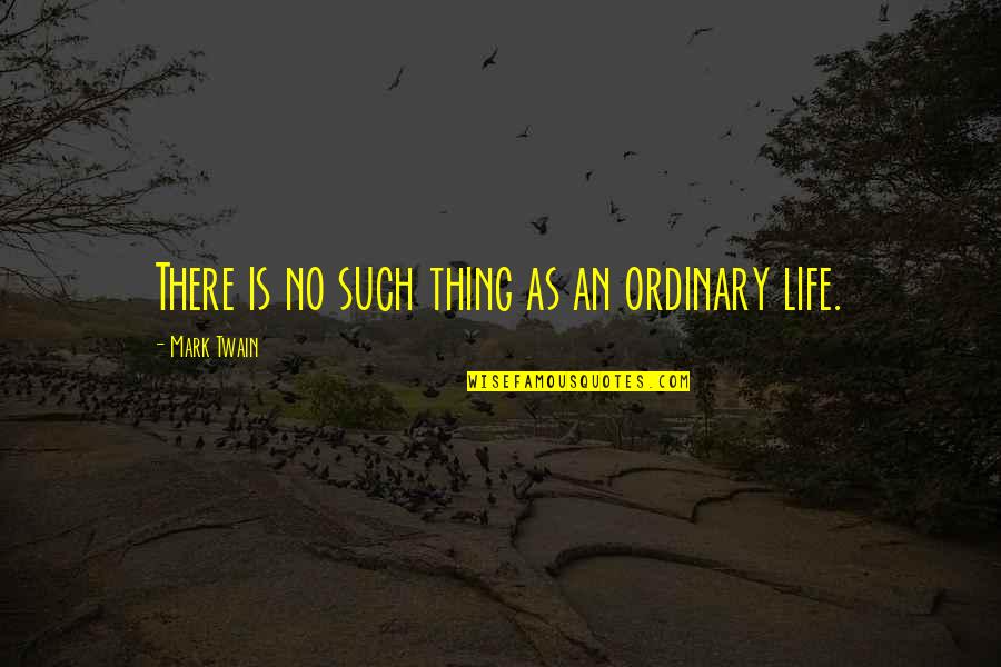 Cute Romantic Flirty Quotes By Mark Twain: There is no such thing as an ordinary