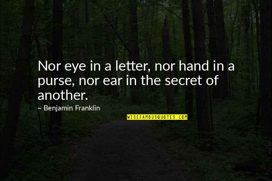 Cute Short Softball Quotes By Benjamin Franklin: Nor eye in a letter, nor hand in Cute Short Softball Quotes By Benjamin Franklin: Nor eye in a letter, nor hand in