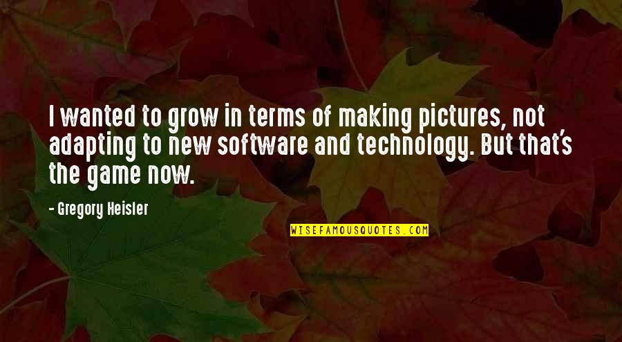 Cute Simple Relationship Quotes By Gregory Heisler: I wanted to grow in terms of making