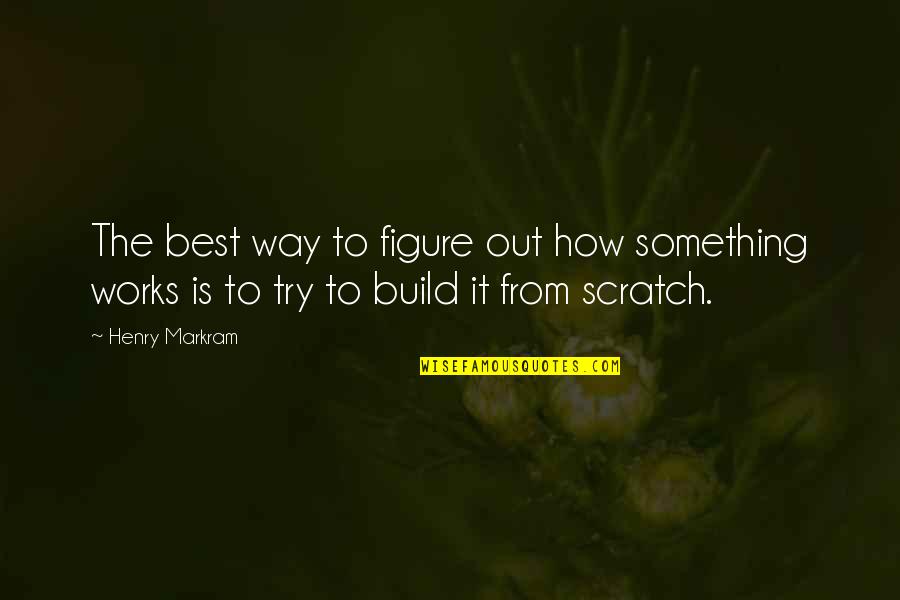 Cute Simple Spanish Quotes By Henry Markram: The best way to figure out how something