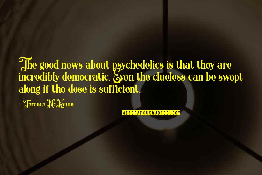 Cute Spanish Quotes By Terence McKenna: The good news about psychedelics is that they