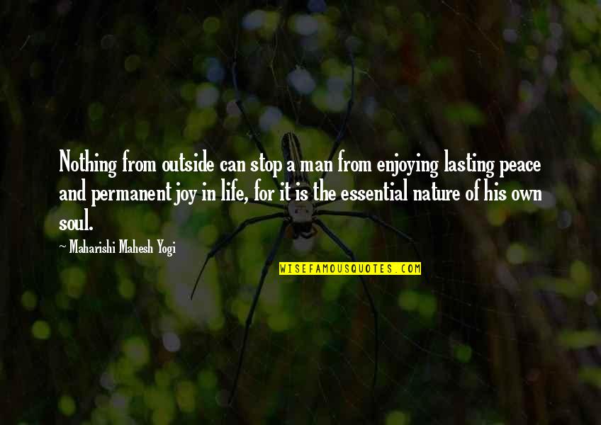 Cute Tailgate Quotes By Maharishi Mahesh Yogi: Nothing from outside can stop a man from