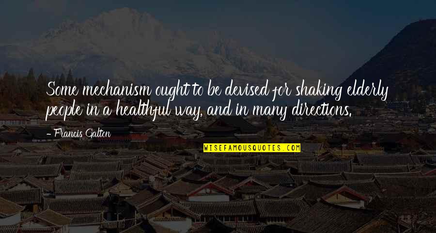 Cute Winter Snowman Quotes By Francis Galton: Some mechanism ought to be devised for shaking