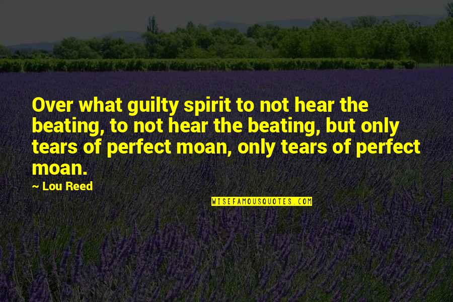 Cutest Person Quotes By Lou Reed: Over what guilty spirit to not hear the