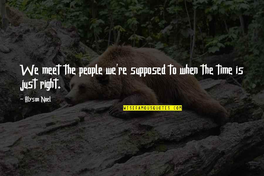 Cuthill Farm Quotes By Alyson Noel: We meet the people we're supposed to when