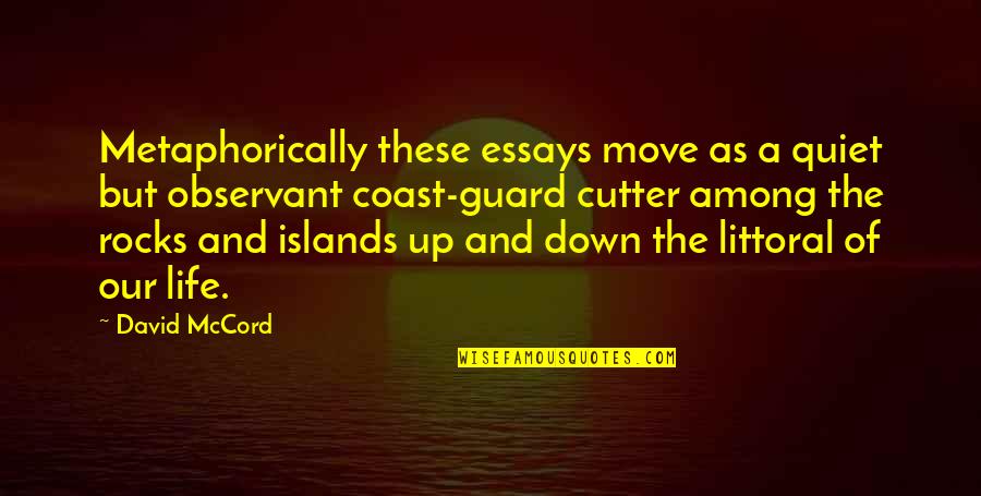 Cutter Quotes By David McCord: Metaphorically these essays move as a quiet but