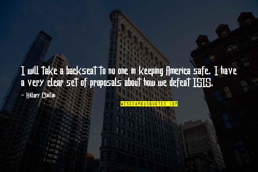 Cuz Stock Quote Quotes By Hillary Clinton: I will take a backseat to no one