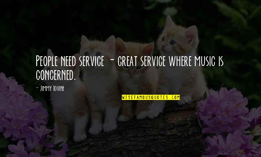 Cvd Risk Quotes By Jimmy Iovine: People need service - great service where music