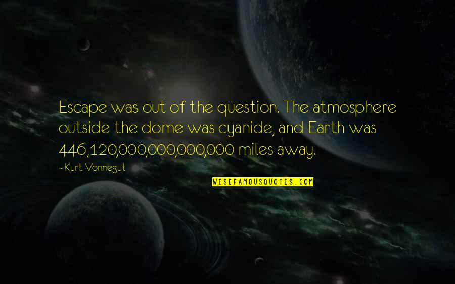 Cyanide Quotes By Kurt Vonnegut: Escape was out of the question. The atmosphere Cyanide Quotes By Kurt Vonnegut: Escape was out of the question. The atmosphere