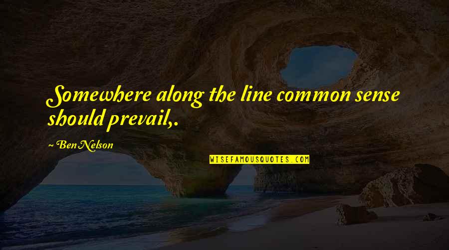 Cybernator Imdb Quotes By Ben Nelson: Somewhere along the line common sense should prevail,.