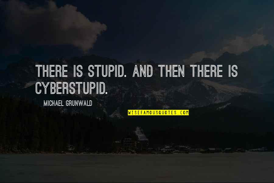 Cyberstupid Quotes By Michael Grunwald: There is stupid. And then there is cyberstupid.