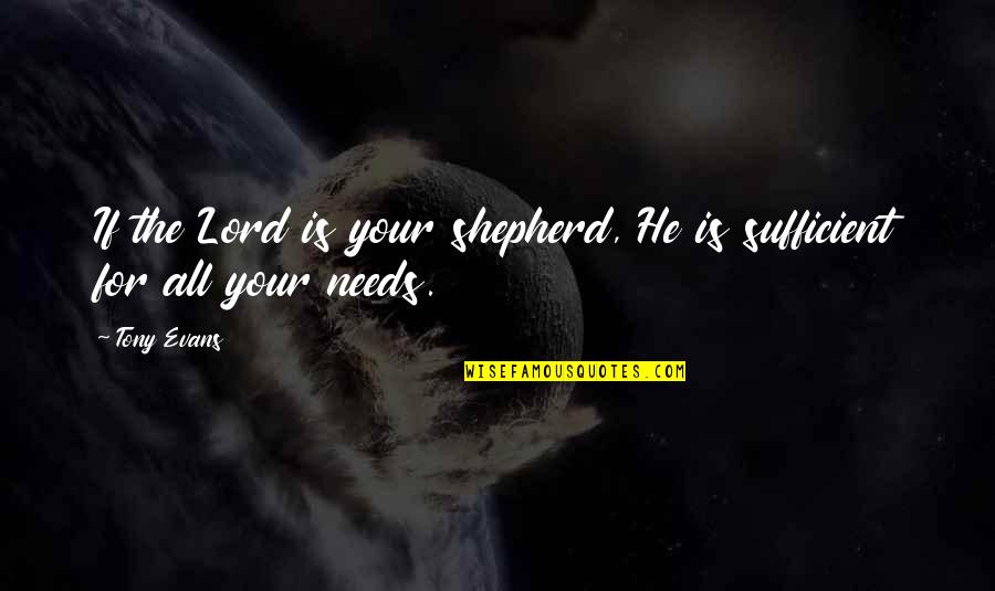 Cyklus V Znam Quotes By Tony Evans: If the Lord is your shepherd, He is