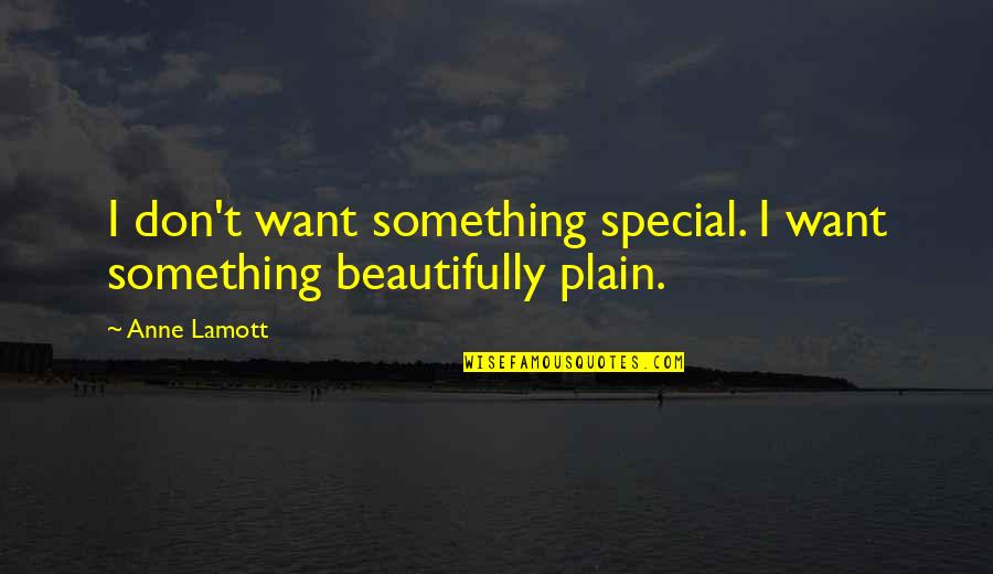 Cyling Quotes By Anne Lamott: I don't want something special. I want something