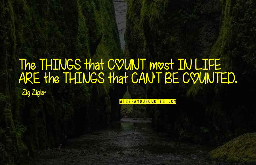 Cyrillus Quotes By Zig Ziglar: The THINGS that COUNT most IN LIFE ARE
