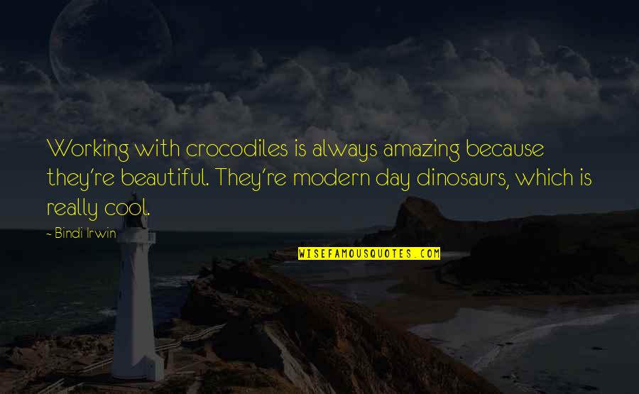 Cysewski Wrestling Quotes By Bindi Irwin: Working with crocodiles is always amazing because they're