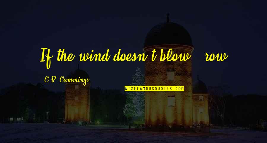Cytoplasm Bad For You Quotes By C.R. Cummings: If the wind doesn't blow...row Cytoplasm Bad For You Quotes By C.R. Cummings: If the wind doesn't blow...row