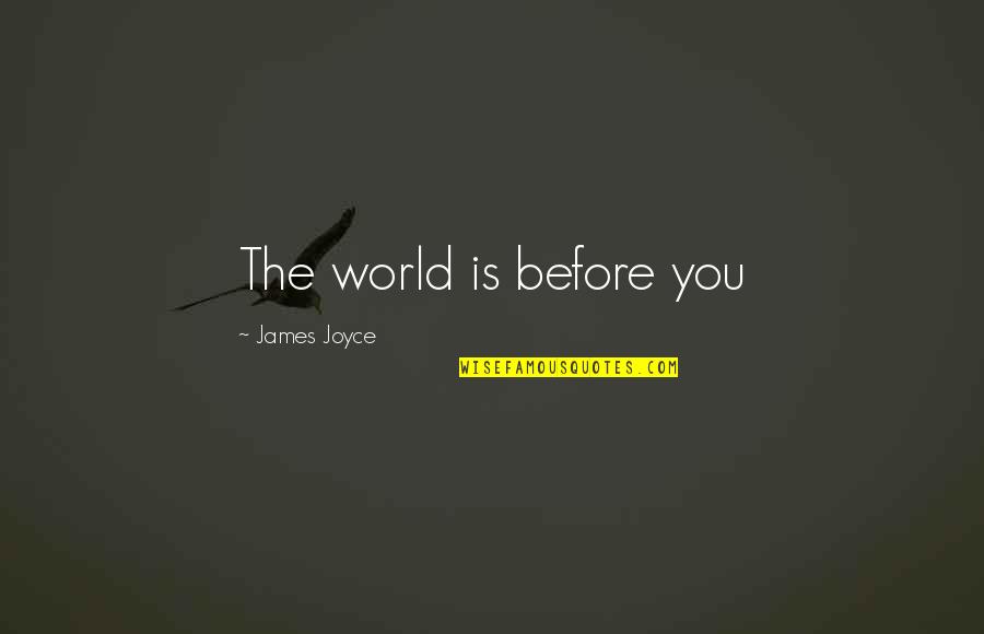 Czelusc Quotes By James Joyce: The world is before you