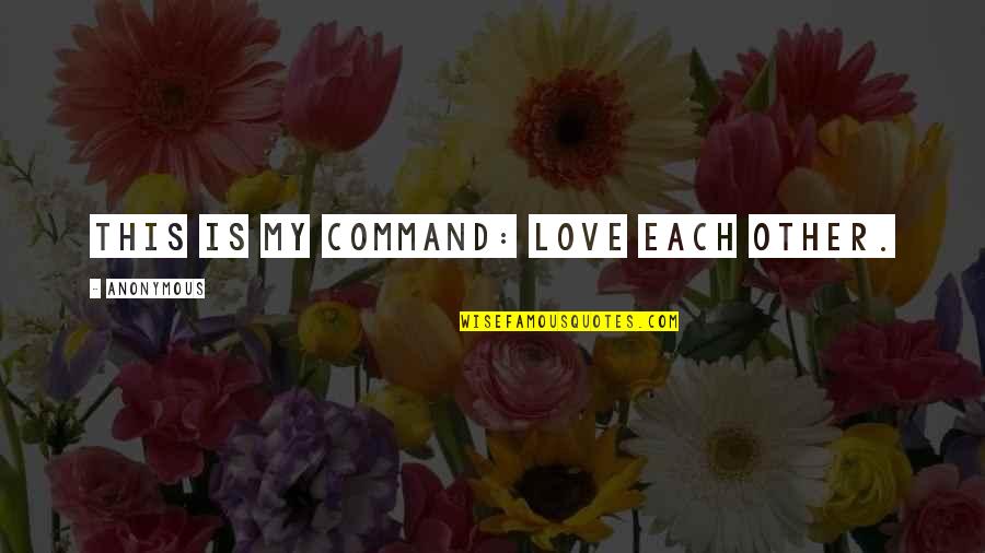 Czemko Quotes By Anonymous: This is my command: Love each other. Czemko Quotes By Anonymous: This is my command: Love each other.