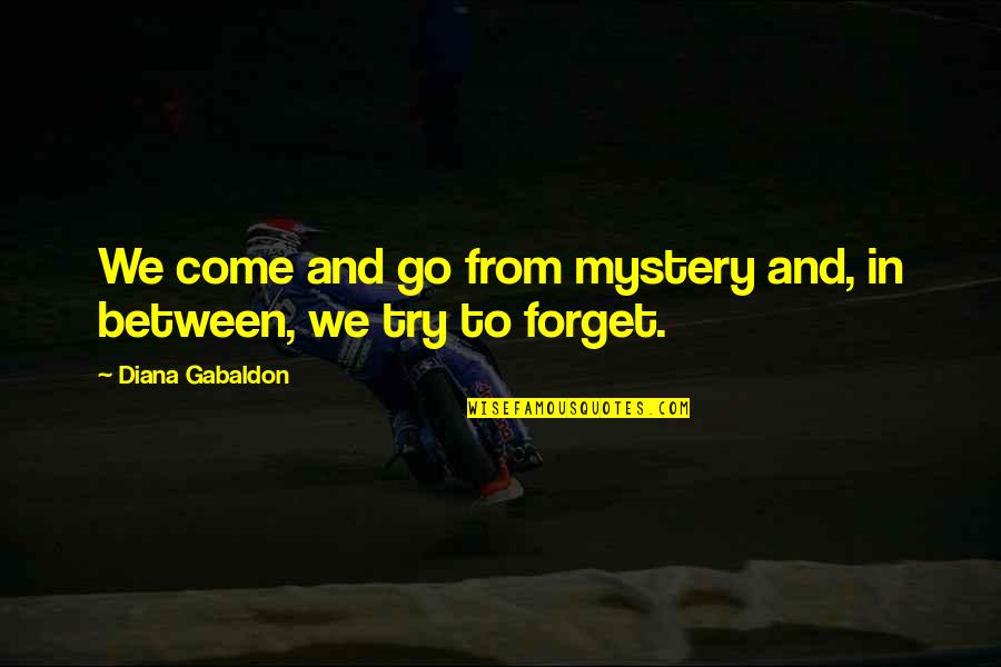 D Aspartic Acid Quotes By Diana Gabaldon: We come and go from mystery and, in D Aspartic Acid Quotes By Diana Gabaldon: We come and go from mystery and, in