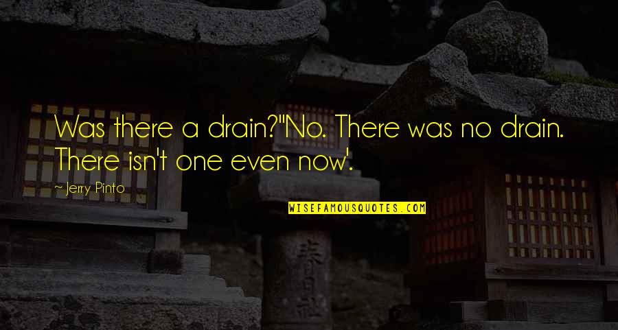 D Gray Man Mana Quotes By Jerry Pinto: Was there a drain?''No. There was no drain.