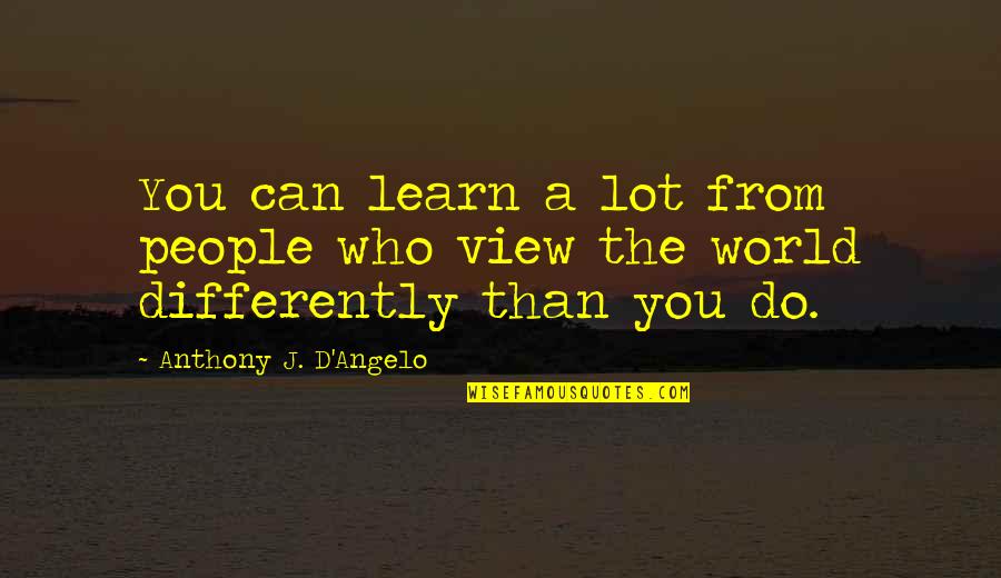 D J Quotes By Anthony J. D'Angelo: You can learn a lot from people who