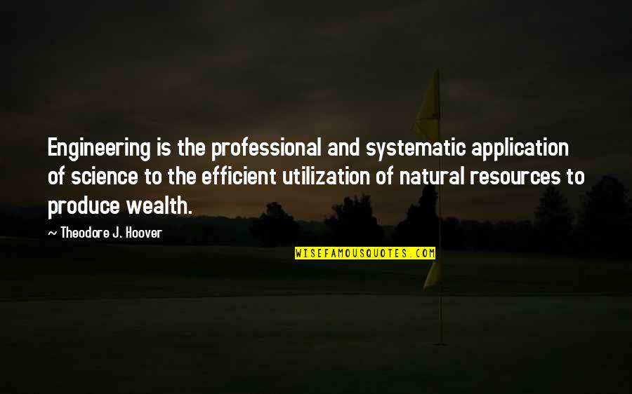 D M X Quotes By Theodore J. Hoover: Engineering is the professional and systematic application of