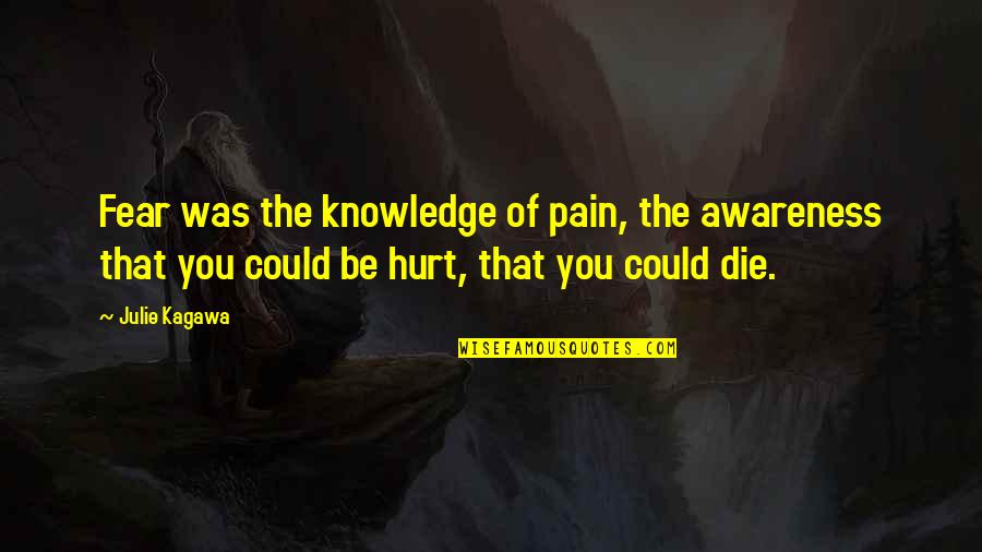 D3 Finest Quotes By Julie Kagawa: Fear was the knowledge of pain, the awareness