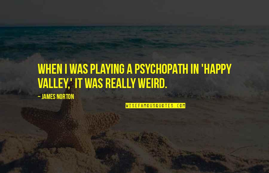 Daanish Shaikh Quotes By James Norton: When I was playing a psychopath in 'Happy